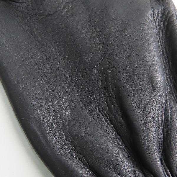 実際に弊社で買取させて頂いたCHURCHILL/チャーチル ディアスキン/鹿革 米国製 グローブ ブラック/Sの画像 5枚目