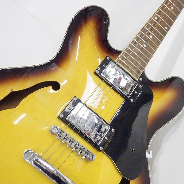 実際に弊社で買取させて頂いた★Tony Smith/トニースミス SA-380/VS ES-335タイプ セミアコ エレキギター ハードケース付の画像 4枚目