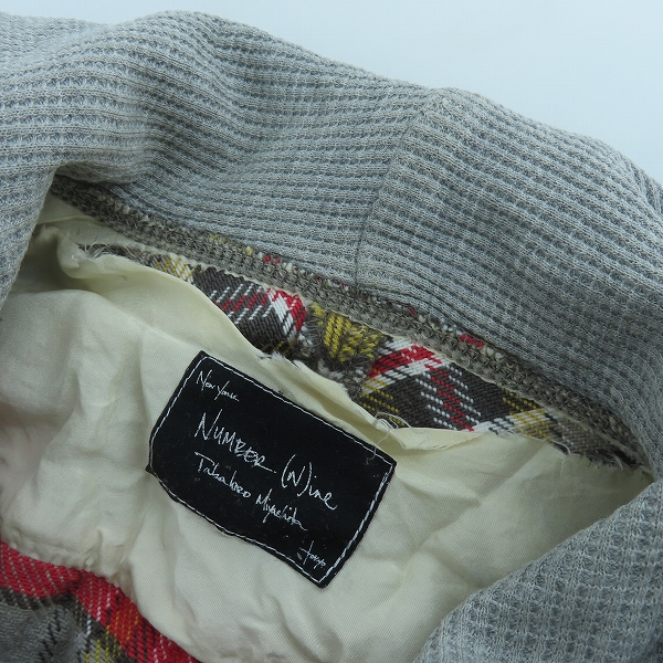 実際に弊社で買取させて頂いたNUMBER(N)INE/ナンバーナイン ハイスト期 THS フード付 チェック 長袖ネルシャツ/2の画像 5枚目