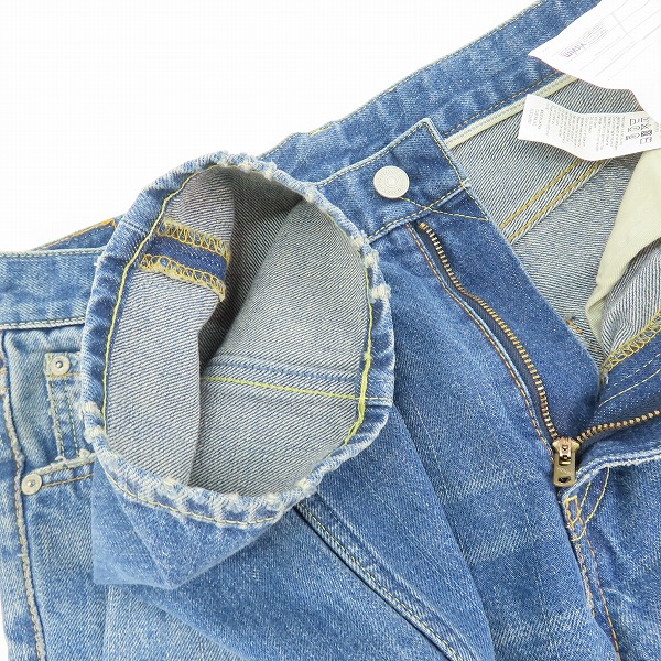 実際に弊社で買取させて頂いたvisvim/ビズビム 18AW SOCIAL SCULPTURE DENIM 03 DAMAGED-14/ 03D14 パッチワーク デニムパンツ リペア加工 W32/L30の画像 5枚目