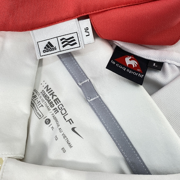 実際に弊社で買取させて頂いた【おまとめ】アディダス/ナイキ/ルコックスポルティフ 他 ポロシャツ ゴルフウェアの画像 2枚目