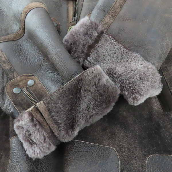 実際に弊社で買取させて頂いたDIESEL/ディーゼル カウレザー ムートンジャケット Mの画像 5枚目