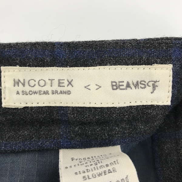 実際に弊社で買取させて頂いたINCOTEX×BEAMS/インコテックス×ビームス スラックスパンツ チェック柄 46の画像 2枚目