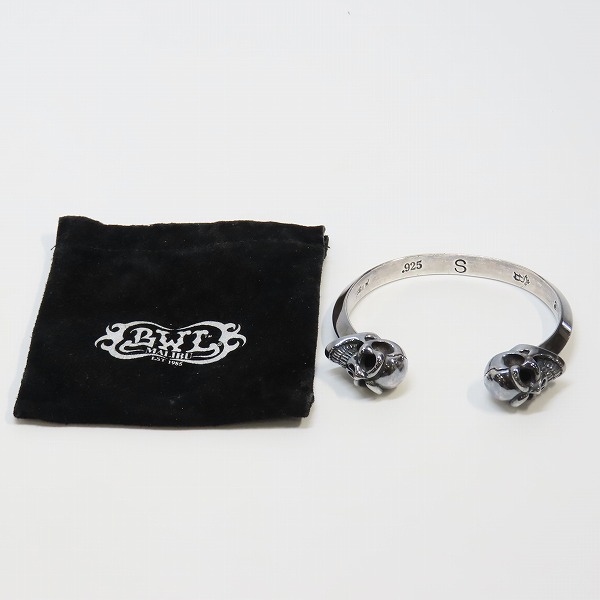 実際に弊社で買取させて頂いたBWL/ビルウォールレザー Good Luck Skull/グッドラックスカル トライアングル バングルの画像 9枚目