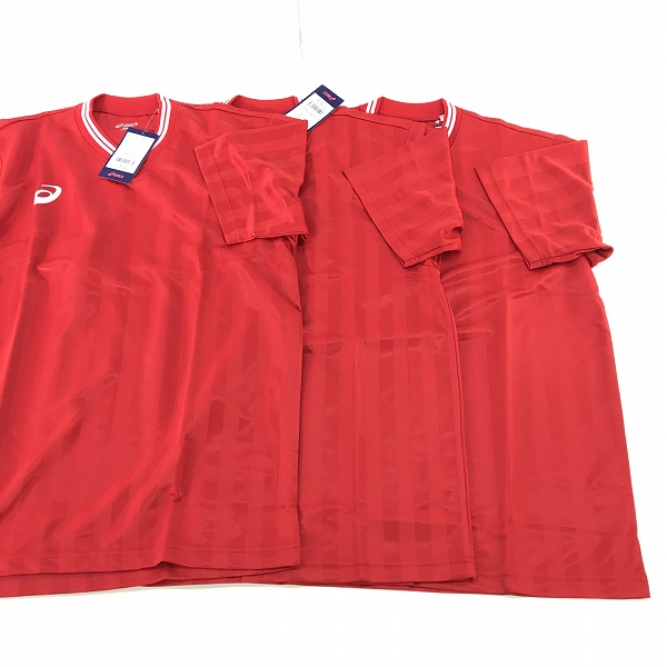 実際に弊社で買取させて頂いた【おまとめ/未使用】ASICS/アシックス ゲームシャツHS レッドの画像 1枚目