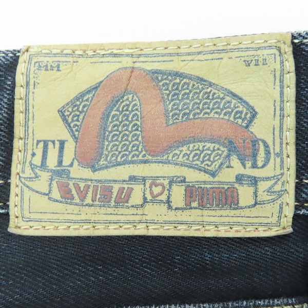 実際に弊社で買取させて頂いたEVISU×PUMA/エヴィス×プーマ デニムパンツ W34 L36の画像 2枚目