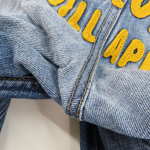 実際に弊社で買取させて頂いたA BATHING APE/アベイシングエイプ バック刺繍/ワッペン付き デニムパンツ Mの画像 7枚目