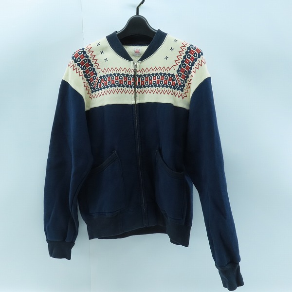 実際に弊社で買取させて頂いた THE FLAT HEAD/フラットヘッド ジップアップ スウェット ネイビー/Ｌ40-42