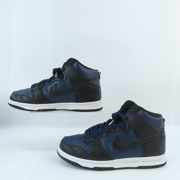 実際に弊社で買取させて頂いたNIKE×FRAGMENT DESIGN/ナイキ×フラグメントデザイン DUNK HI/ダンク ハイ ミッドナイトネイビー DJ0383-400/27の画像 3枚目