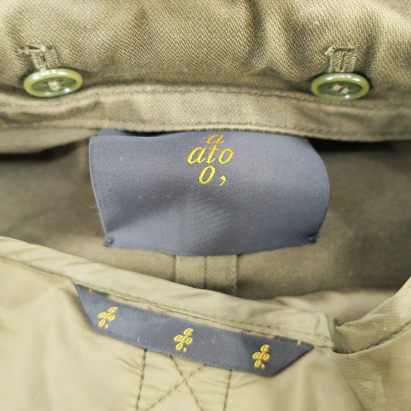 実際に弊社で買取させて頂いたato/アトウ 中綿ライナー付き モッズコート AM9C-C03/46の画像 2枚目