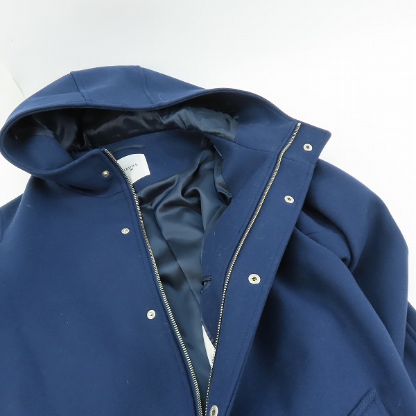 実際に弊社で買取させて頂いたEDIFICE/エディフィス フーディージップアップウールコート/Mの画像 6枚目