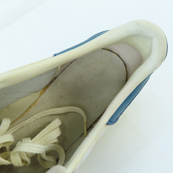 実際に弊社で買取させて頂いた【観賞用】adidas/アディダス 金ベロ/フランス製/ヴィンテージ SUPERSTAR/スーパースター スニーカー  白×青 9.5の画像 4枚目