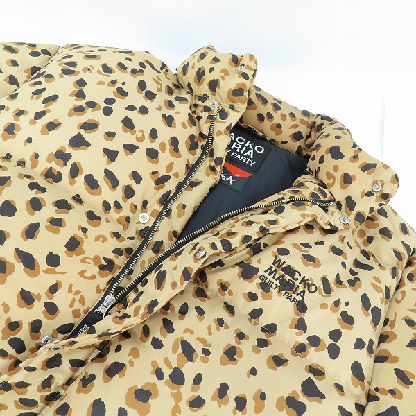 実際に弊社で買取させて頂いたWACKO MARIA×NANGA/ワコマリア×ナンガ レオパード ダウンジャケット /XLの画像 6枚目