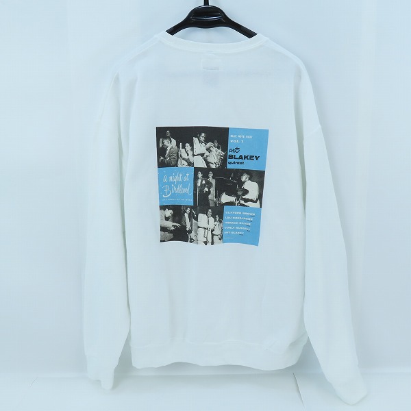 実際に弊社で買取させて頂いたWACKO MARIA/ワコマリア BLUE NOTE SWEAT SHIRT クルーネック スウェット ホワイト/XLの画像 1枚目