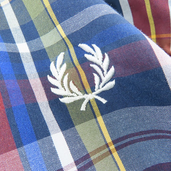 実際に弊社で買取させて頂いた【未使用】FRED PERRY/フレッドペリー Madras Check Harrington JKT JAPAN LIMITED/ジャケット F2625/Sの画像 6枚目