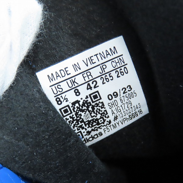 実際に弊社で買取させて頂いた【未使用】adidas/アディダス GAZELLE 85 atmos COREBLACK/BLUEBIRD/COREWHITE IG1729/26.5の画像 5枚目