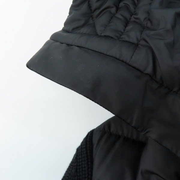 実際に弊社で買取させて頂いた【JPタグ】MONCLER/モンクレール CARDIGAN TRICOT/ニット 切替ナイロン ダウンジャケット  J20919B50800/Sの画像 6枚目