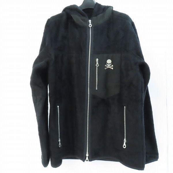 実際に弊社で買取させて頂いたmastermind JAPAN/マスターマインドジャパン 11AW/mindblow期 シルク100% ジップパーカー スカル刺繍 MZ-BL07-41/L