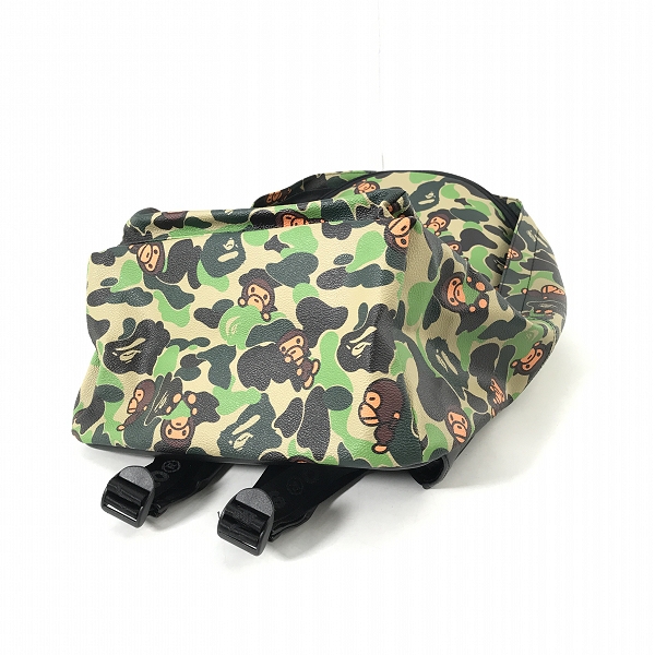 実際に弊社で買取させて頂いた【未使用】A BATHING APE/アベイシングエイプ BABY MILO ABC CAMO LARGE BACKPACK バックパック リュックサックの画像 2枚目