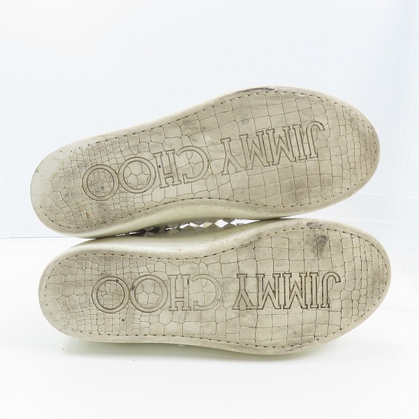 実際に弊社で買取させて頂いたJIMMY CHOO/ジミーチュウ スタッズ レザースニーカー/41の画像 2枚目
