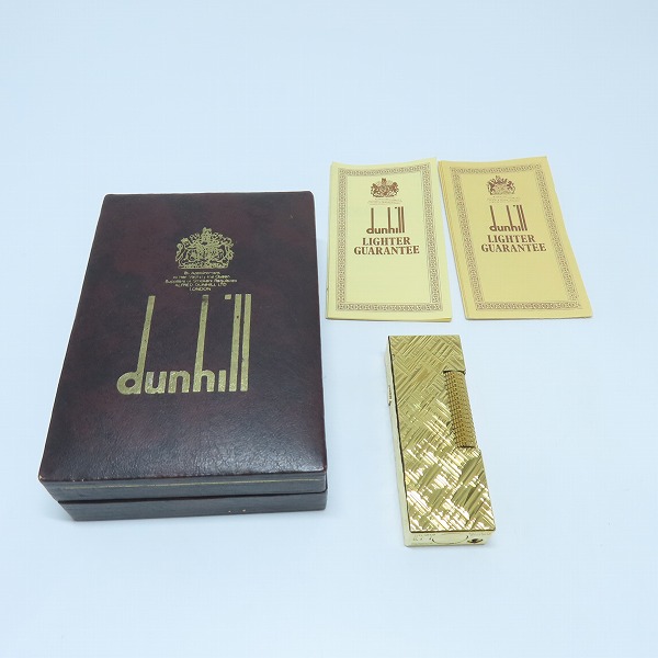 実際に弊社で買取させて頂いたdunhill/ダンヒル ガスライター サイドローラー クロスライン ゴールドの画像 8枚目