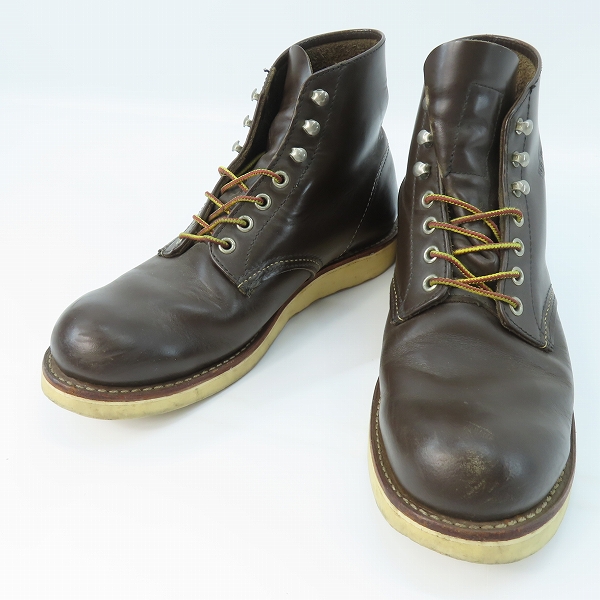 実際に弊社で買取させて頂いたRED WING/レッドウィング 6-INCH ROUND-TOE BOOT/6インチ ラウンドトゥブーツ ガラスレザー 8132/8.5D
