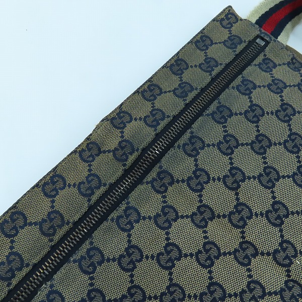 実際に弊社で買取させて頂いたGUCCI/グッチ シェリーライン GGキャンバス ウエストバッグ ボディーバッグの画像 8枚目