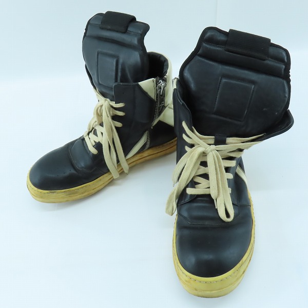 実際に弊社で買取させて頂いたRICK OWENS/リックオウエンス GEOBASKET ジオバスケット ハイカットスニーカー 40.5