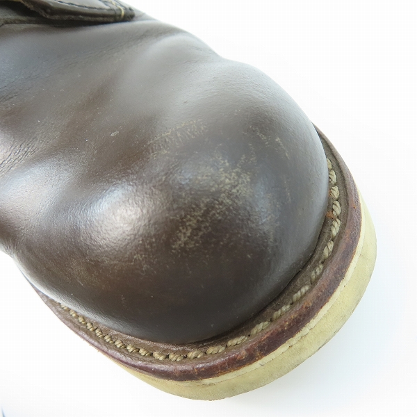 実際に弊社で買取させて頂いたRED WING/レッドウィング 6-INCH ROUND-TOE BOOT/6インチ ラウンドトゥブーツ ガラスレザー 8132/8.5Dの画像 6枚目