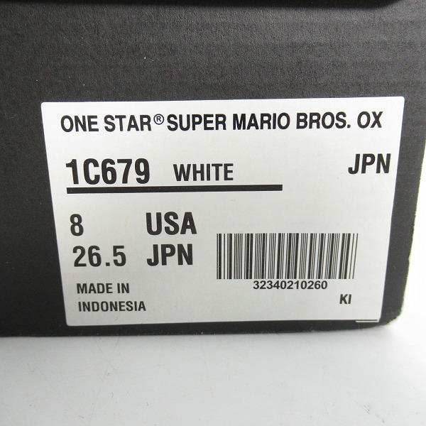 実際に弊社で買取させて頂いた【未使用】CONVERSE/コンバース ONE STAR/ワンスター SUPER MARIO/スーパーマリオ 1C679/26.5の画像 9枚目