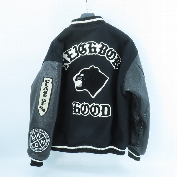 実際に弊社で買取させて頂いたNEIGHBORHOOD/ネイバーフッド 23AW STADIUM JACKET/スタジアムジャケット ワッペン袖レザー切替 232SZNH-JKM03/Mの画像 2枚目