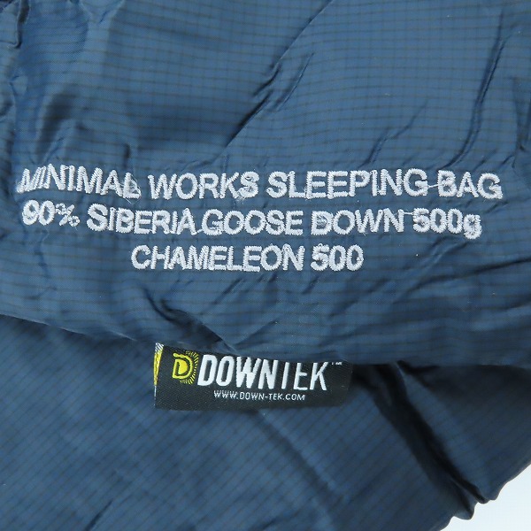 実際に弊社で買取させて頂いたMINIMAL WORKS/ミニマルワークス CHAMELEON 500/シュラフ/寝袋 ネイビー MGSL-CL501-GO0の画像 5枚目