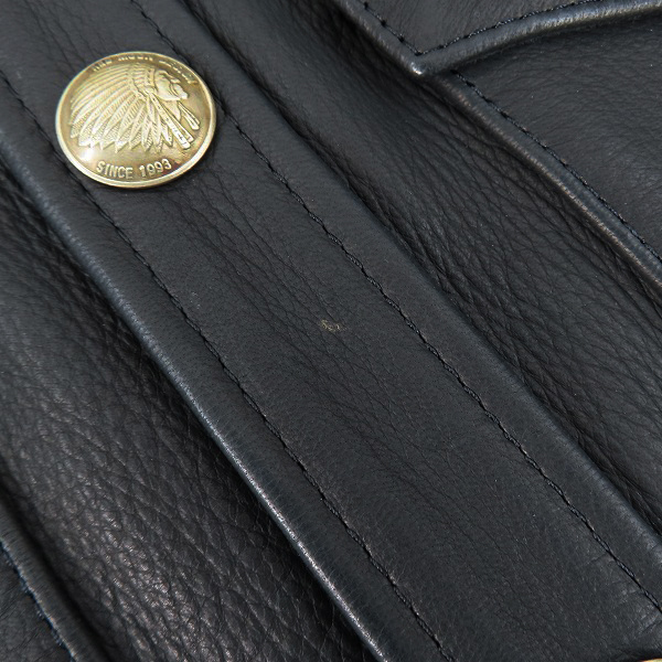 実際に弊社で買取させて頂いたRED MOON/レッドムーン コンチョ付き 鹿革 レザージャケット/シャツジャケット /Sの画像 6枚目