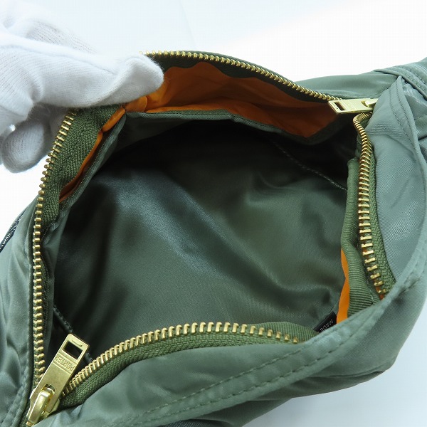 実際に弊社で買取させて頂いた(1)PORTER/ポーター TANKER WAIST BAG/タンカー ウエストバッグ セージグリーン/622-76629 の画像 4枚目