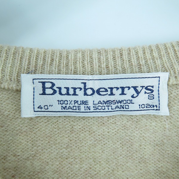 実際に弊社で買取させて頂いたBurberrys/バーバリー スコットランド製 ウール Vネック ニット/セーター 40の画像 2枚目