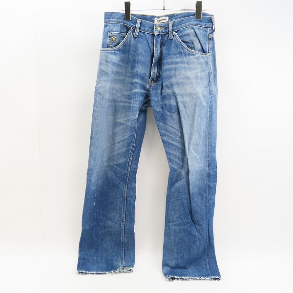 実際に弊社で買取させて頂いたA BATHING APE/アベイシングエイプ バック刺繍/ワッペン付き デニムパンツ M