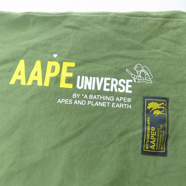実際に弊社で買取させて頂いたAAPE BY A BATHING APE/エーエイプバイアベイシングエイプ  カモフラ バイカラー Tシャツ AAPTEM0490XXE/Lの画像 6枚目