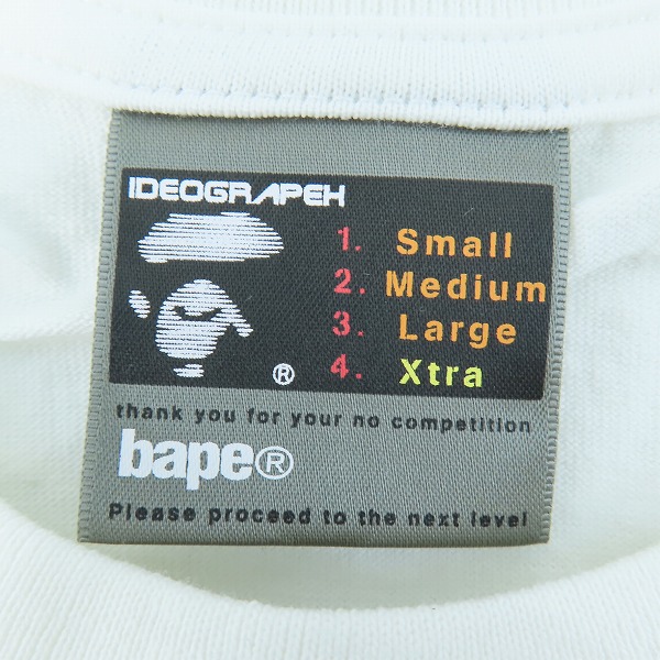 実際に弊社で買取させて頂いた(2)【未使用】A BATHING APE/アベイシングエイプ BAPE HEADS SHOW 2002 CHERIE T-shirt Tシャツ XL の画像 2枚目