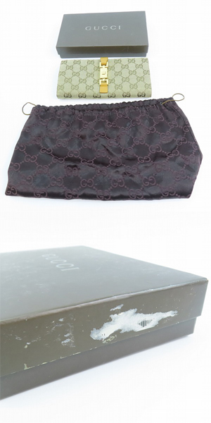 実際に弊社で買取させて頂いたGUCCI/グッチ ジャッキー GG柄 長財布/ロングウォレットの画像 9枚目