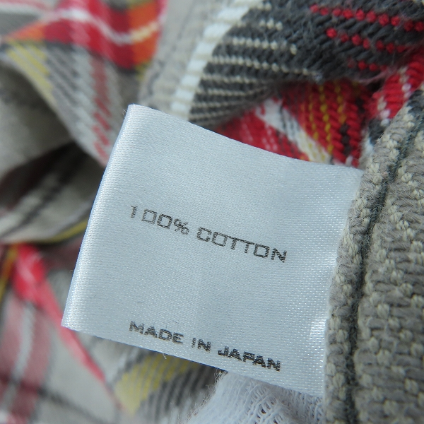 実際に弊社で買取させて頂いたNUMBER(N)INE/ナンバーナイン ハイスト期 THS フード付 チェック 長袖ネルシャツ/2の画像 4枚目