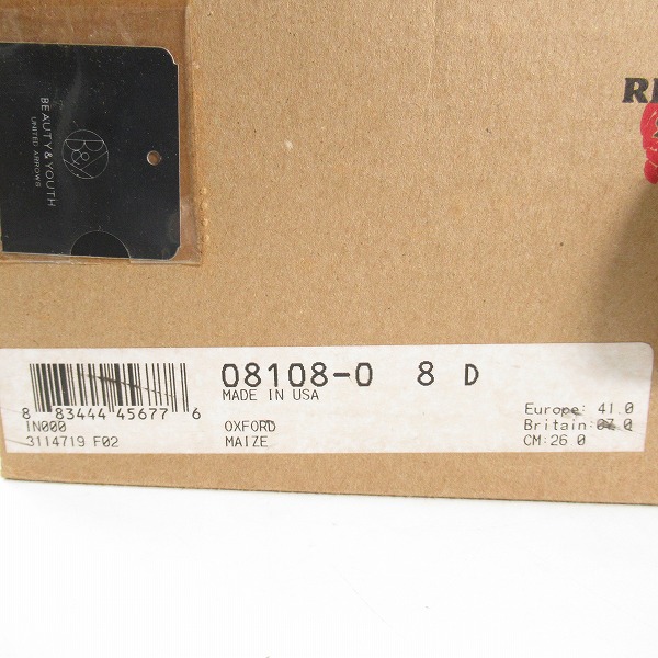 実際に弊社で買取させて頂いたRED WING/レッドウィング 8108 WORK OXFORD ワーク オックスフォード /8Dの画像 9枚目