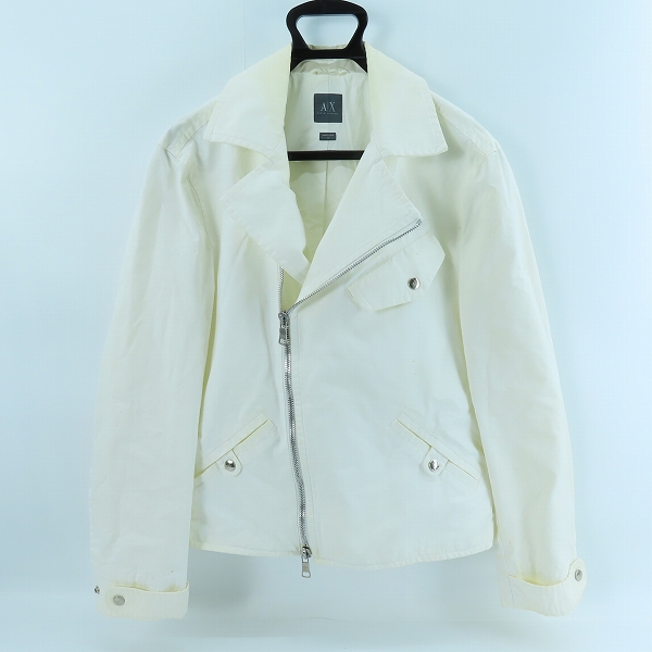 実際に弊社で買取させて頂いたARMANI EXCHANGE/アルマーニエクスチェンジ コットンダブルライダース/M 