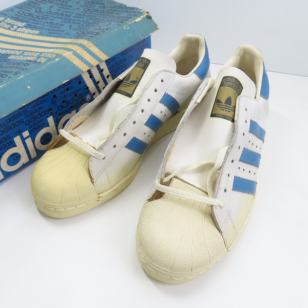 実際に弊社で買取させて頂いたadidas/アディダス 金ベロ/フランス製/ヴィンテージ SUPERSTAR/スーパースター スニーカー 9.5