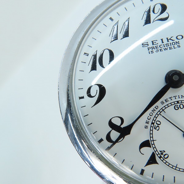 実際に弊社で買取させて頂いたSEIKO/セイコー PRECISION 15JEWELS/プレシジョン 15石 手巻き 懐中時計の画像 5枚目