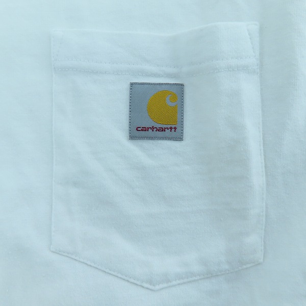実際に弊社で買取させて頂いたCarhartt/カーハート 半袖Tシャツ ロゴワンポイントポケット K87-M/Mの画像 4枚目