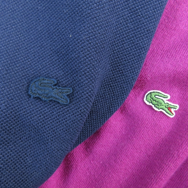 実際に弊社で買取させて頂いたLACOSTE/ラコステ 半袖ポロシャツ/長袖ニット 2点セットの画像 3枚目