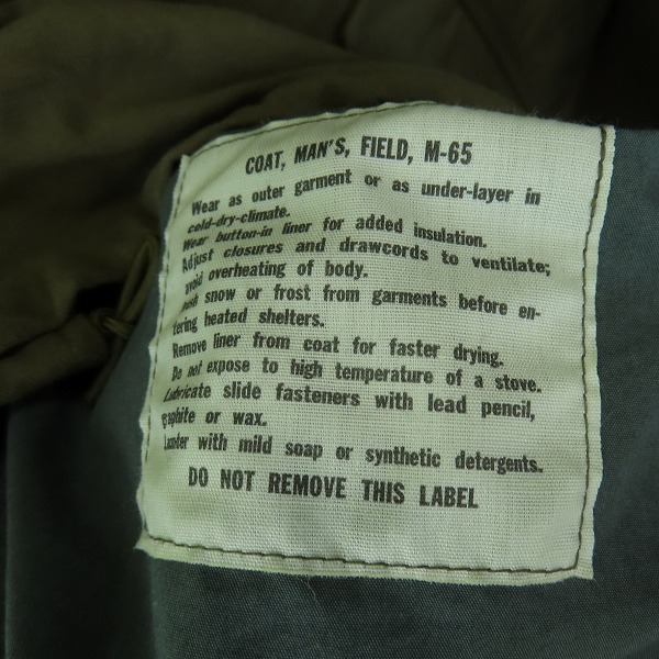 実際に弊社で買取させて頂いたBUZZ RICKSON'S/バズリクソンズ M-65 フィールドジャケット BR11702/Lの画像 3枚目