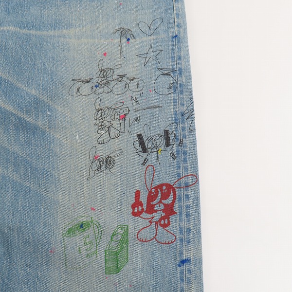 実際に弊社で買取させて頂いたHYSTERIC GLAMOUR×skoloct/ヒステリックグラマー×スコロクト スタッズ デニムパンツ 02241AP19 /32の画像 8枚目