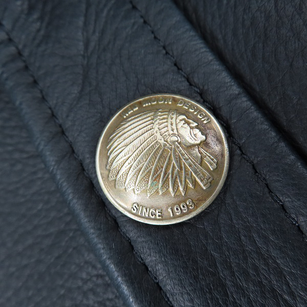 実際に弊社で買取させて頂いたRED MOON/レッドムーン コンチョ付き 鹿革 レザージャケット/シャツジャケット /Sの画像 5枚目