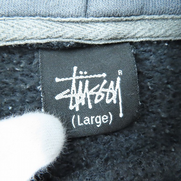 実際に弊社で買取させて頂いたSTUSSY/ステューシー ロゴプリント パーカー グレー /Lの画像 2枚目